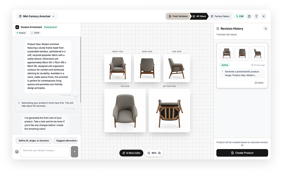 Product design interface